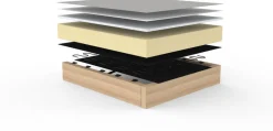 Canapé convertible avec accoudoirs en tissu avella pine green 143-200cm Akello - Innovation Living