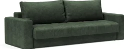 Canapé convertible avec accoudoirs en tissu avella pine green 143-200cm Akello - Innovation Living