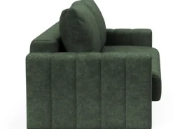Canapé convertible avec accoudoirs en tissu avella pine green 143-200cm Akello - Innovation Living