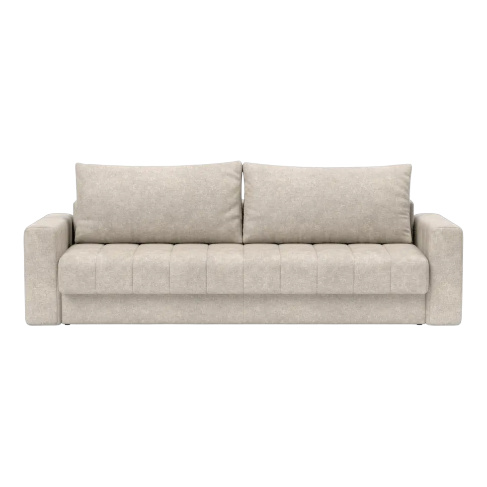 Canapé convertible avec accoudoirs en tissu avella sand 143-200cm Akello - Innovation Living