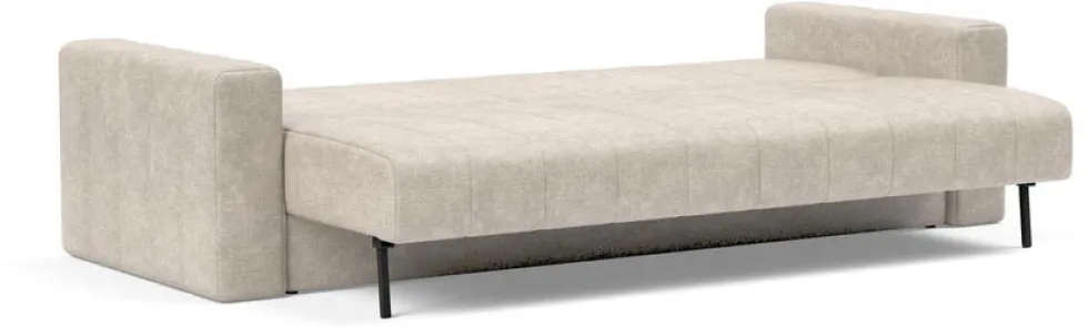 Canapé convertible avec accoudoirs en tissu avella sand 143-200cm Akello - Innovation Living