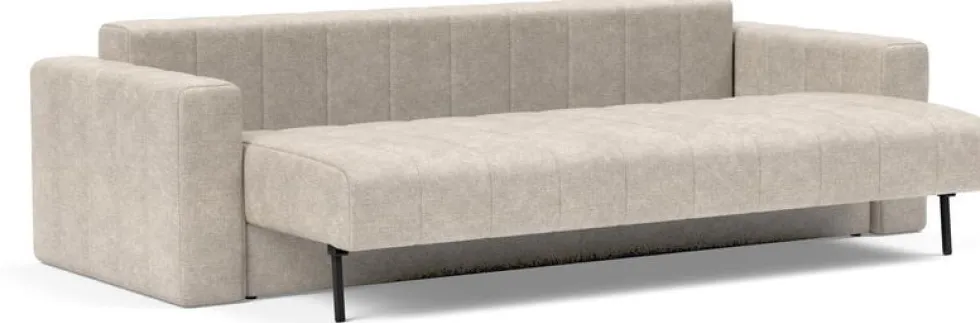 Canapé convertible avec accoudoirs en tissu avella sand 143-200cm Akello - Innovation Living