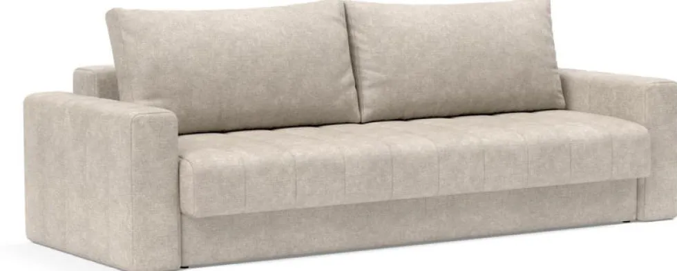 Canapé convertible avec accoudoirs en tissu avella sand 143-200cm Akello - Innovation Living