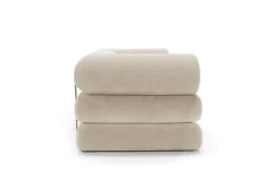 Canapé convertible avec deux coussins d'angles en polyester recyclé beige 200x90x65cm Circlus - Inovation Living