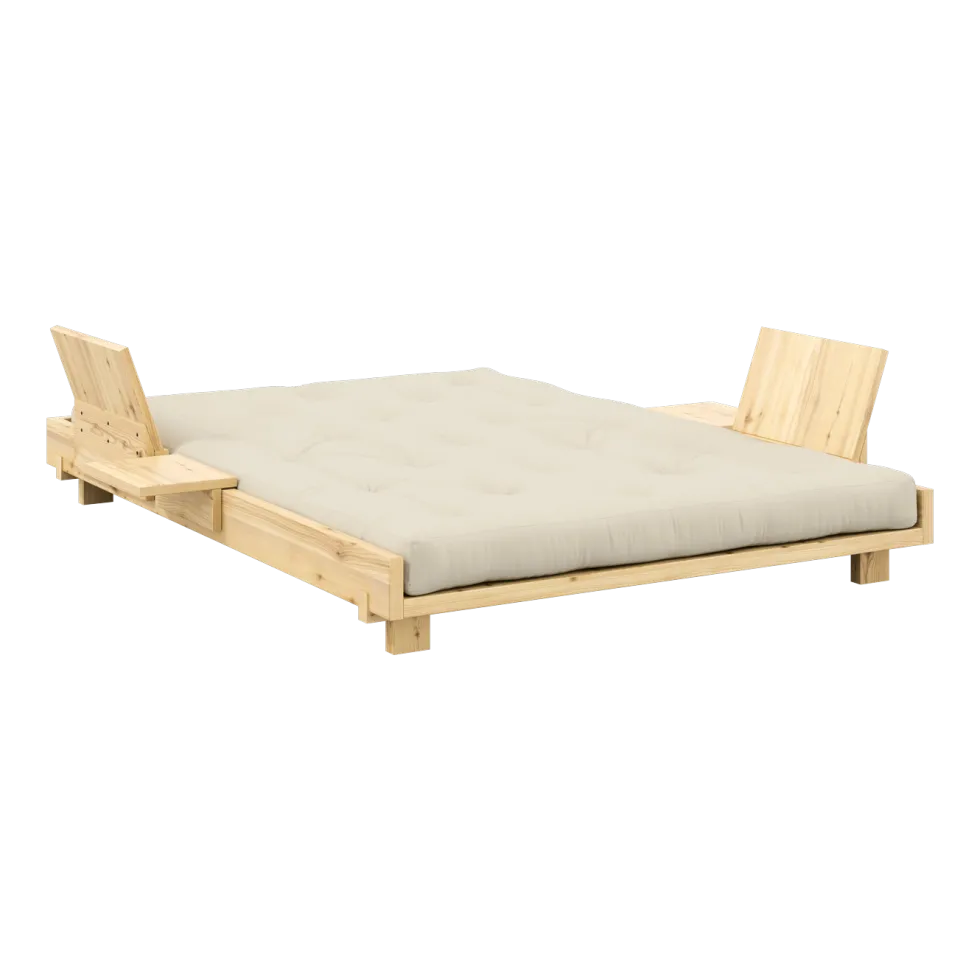 Canapé convertible avec 2 dossiers, tables d'appoints, matelas beige Social sofa bed - Karup Design