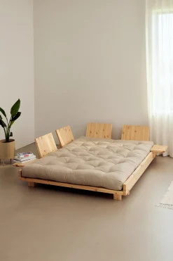 Canapé convertible avec 4 dossiers, tables d'appoints, matelas beige Social sofa bed - Karup Design