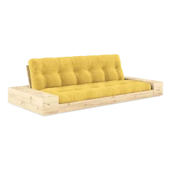 Canapé convertible avec rangement en pin et matelas miel 244x110x72 cm Base - Karup Design