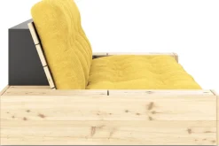 Canapé convertible avec rangement en pin et matelas miel 244x110x72 cm Base - Karup Design