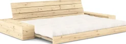 Canapé convertible avec rangement en pin et matelas naturel 244x110x72 cm Base - Karup Design