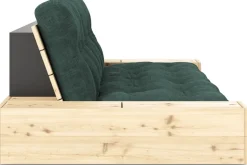 Canapé convertible avec rangement en pin et matelas seaweed 244x110x72 cm Base - Karup Design