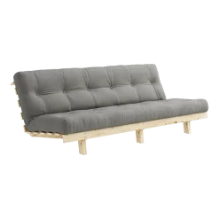 Canapé convertible en bois de pin et matelas gris 100x190cm Lean - Karup Design