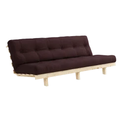 Canapé convertible en bois de pin et matelas marron 130x200cm Lean - Karup Design