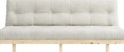 Canapé convertible en bois de pin et matelas naturel 130x200cm Lean - Karup Design