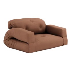 Canapé convertible en coton argile brune 140x122x70cm Hippo - Karup Design