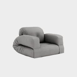 Canapé convertible en coton gris 90x122x66cm Hippo - Karup Design