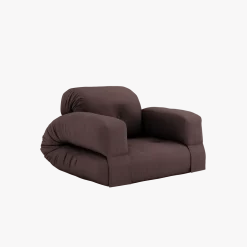 Canapé convertible en coton marron 90x122x66cm Hippo - Karup Design