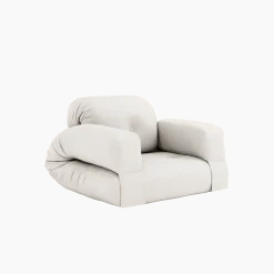 Canapé convertible en coton natural 90x122x66cm Hippo - Karup Design
