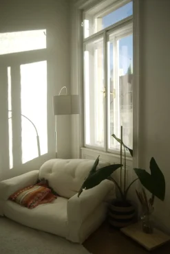 Canapé convertible en lin 90x122x66cm Hippo - Karup Design