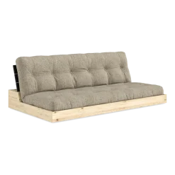 Canapé convertible en pin noir 196x166cm avec son futonwarm sand Base - Karup Design