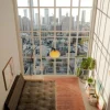 Canapé convertible en pin 196x166cm avec son futon soft chalk Base - Karup Design
