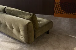 Canapé convertible en polyester recyclé gris, beige 200x108x79cm Nabli - Innovation living