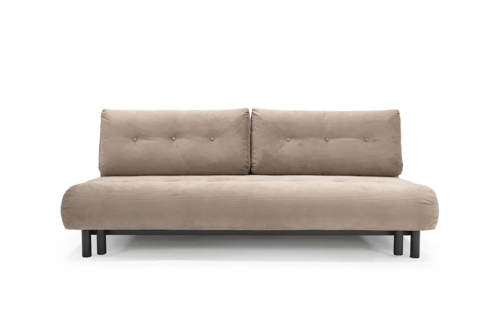 Canapé convertible en polyester recyclé gris, beige 200x108x79cm Nabli - Innovation living