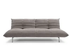 Canapé convertible en polyester recyclé gris 211x96x81cm Mikunjo - Inovation Living