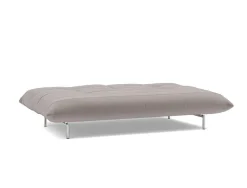 Canapé convertible en polyester recyclé gris 211x96x81cm Mikunjo - Inovation Living