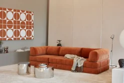 Canapé convertible en polyester recyclé ivoire 312x104x77cm Cozypad - Innovation living