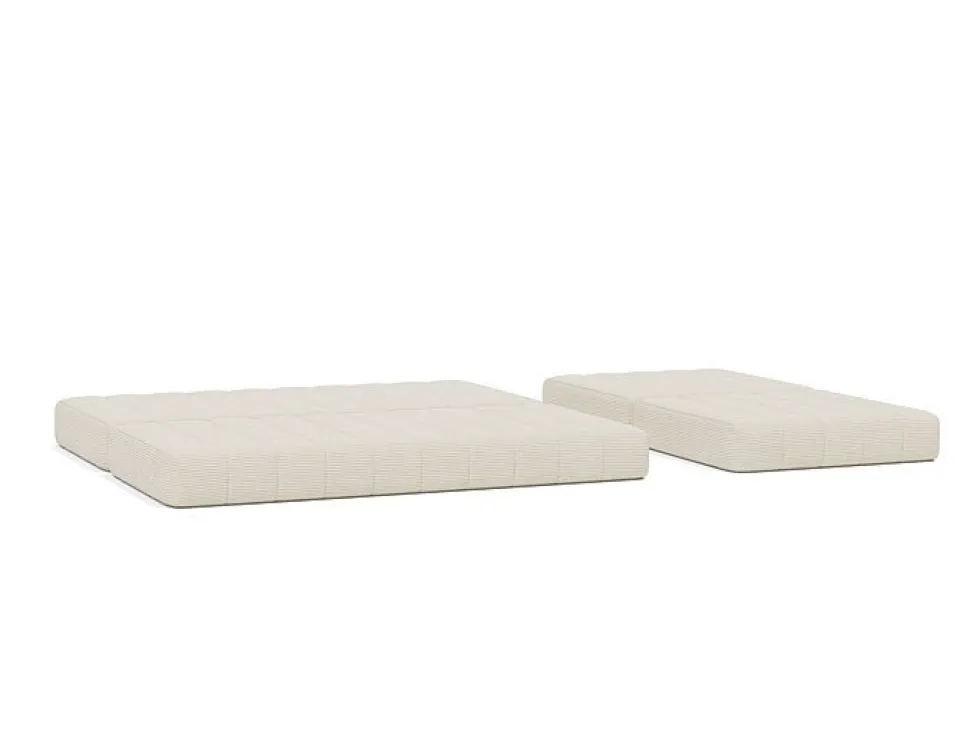 Canapé convertible en polyester recyclé ivoire 312x104x77cm Cozypad - Innovation living