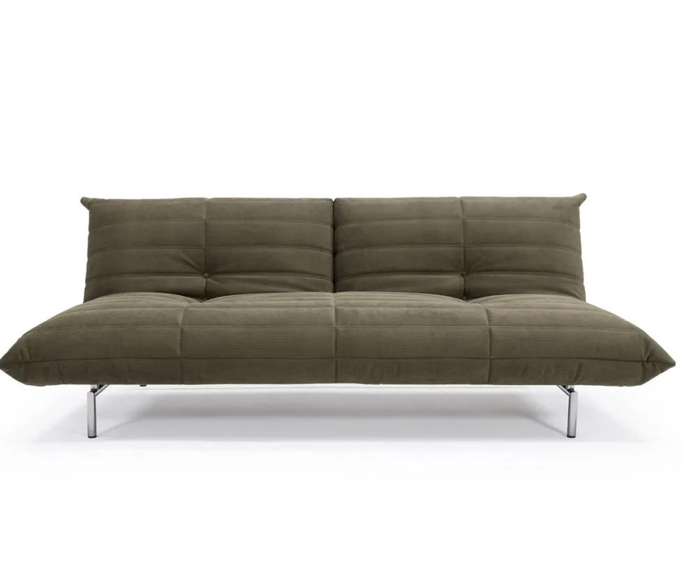 Canapé convertible en polyester recyclé kaki 211x96x81cm Mikunjo - Inovation Living