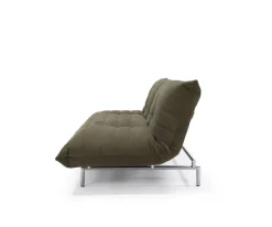 Canapé convertible en polyester recyclé kaki 211x96x81cm Mikunjo - Inovation Living