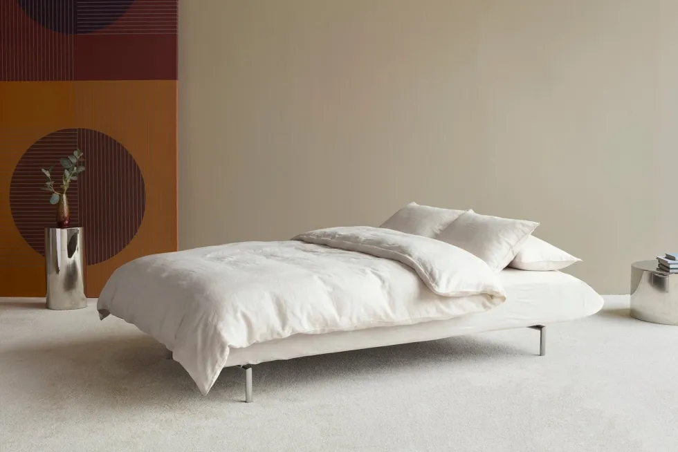 Canapé convertible en polyester recyclé kaki 211x96x81cm Mikunjo - Inovation Living