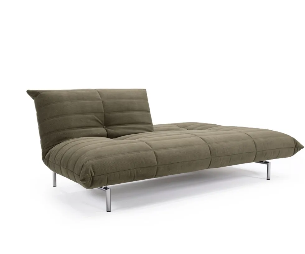 Canapé convertible en polyester recyclé kaki 211x96x81cm Mikunjo - Inovation Living