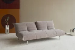 Canapé convertible en polyester recyclé kaki 211x96x81cm Mikunjo - Inovation Living