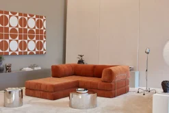 Canapé convertible en polyester recyclé marron 312x104x77cm Cozypad - Innovation living