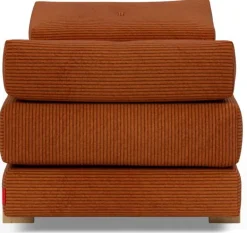 Canapé convertible pieds chêne et corduroy burnt orange 160-200cm Sigmund Drip - Innovation Living