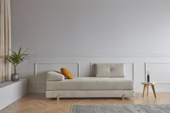 Canapé convertible pieds chêne et kenya gravel 160-200cm Sigmund Drip - Innovation Living