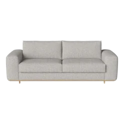 Canapé convertible 2 places et 1/2 tissu nantes multi grey et chêne huilé 240 cm Guest - Bolia