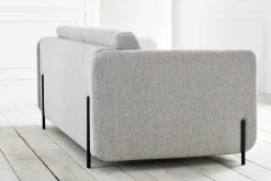 Canapé convertible 3 places tissu ascot gris clair Pira - Bolia