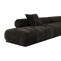 Canapé côté droit en tissu marron foncé 4,5 places Rembrandt - Zuiver