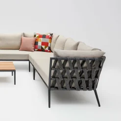 Canapé d'angle droit avec coussin gris lave Leo modular - Vincent Sheppard