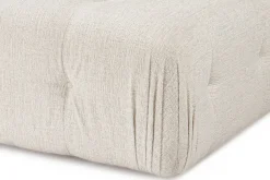 Canapé d'angle droit avec un pouf en tissu crème 95x288x75cm Bubble - Home Design