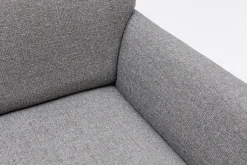 Canapé d'angle droite en tissu gris chiné 273x93x86cm Eddy - Home Design