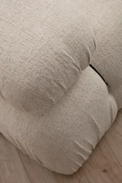 Canapé d'angle droit en tissu beige bouclette 95x288x75cm Bubble - Home Design