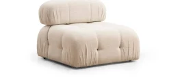 Canapé d'angle droit en tissu beige bouclette 95x288x75cm Bubble - Home Design