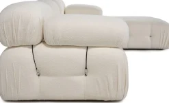 Canapé d'angle droit en tissu beige 95x288x75cm Bubble - Home Design