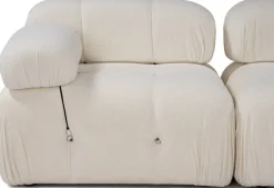 Canapé d'angle droit en tissu beige 95x288x75cm Bubble - Home Design
