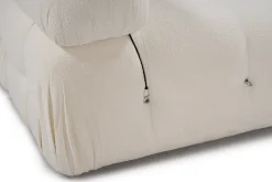 Canapé d'angle droit en tissu beige 95x288x75cm Bubble - Home Design