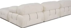 Canapé d'angle droit en tissu beige 95x288x75cm Bubble - Home Design